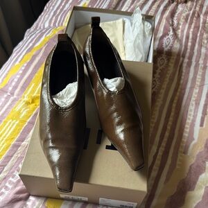 Tibi Larry shoe in loden, size 40.5, like new, worn one hour, $185